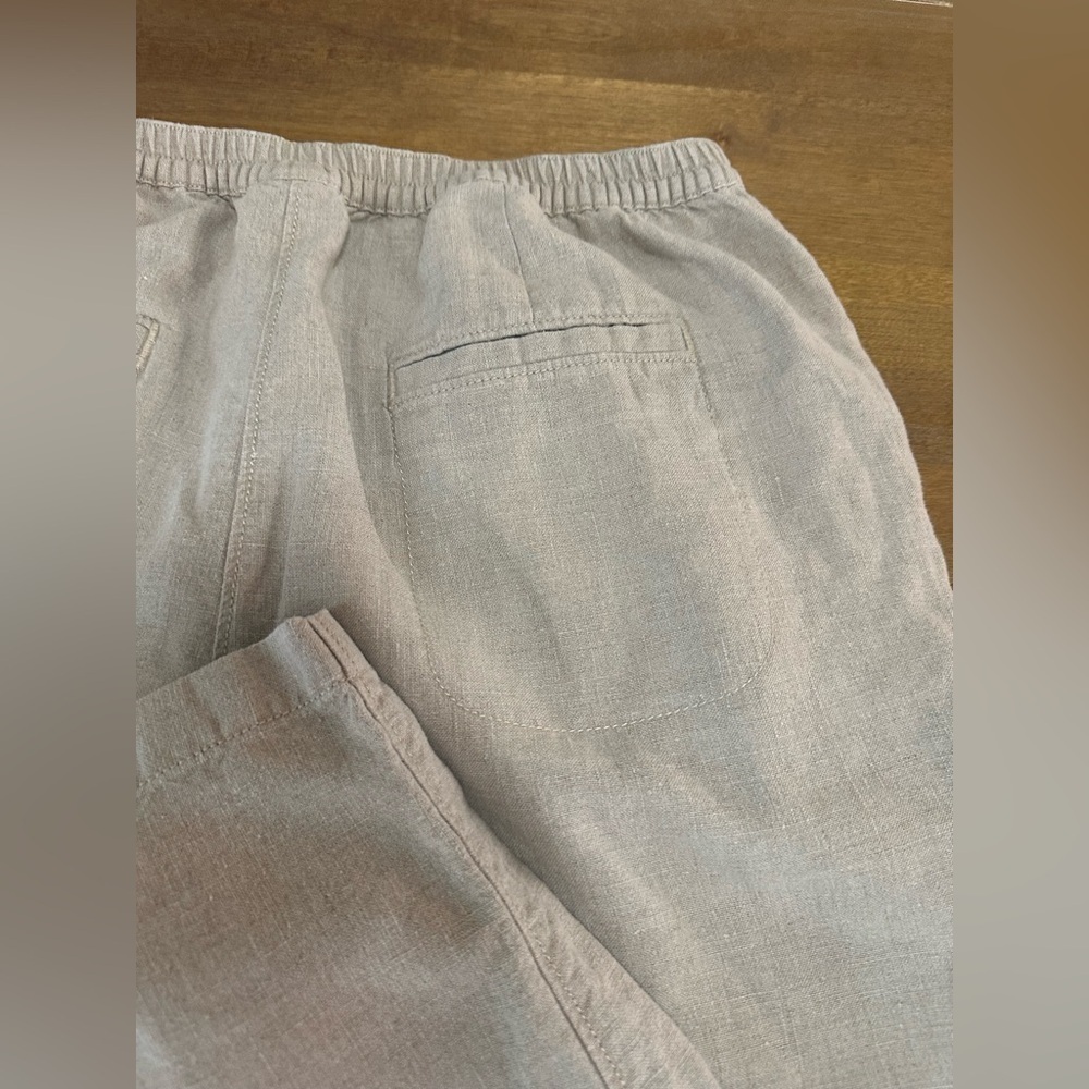 LL Bean Women’s Linen Wide Leg Pants 16 - Picture 6 of 8
